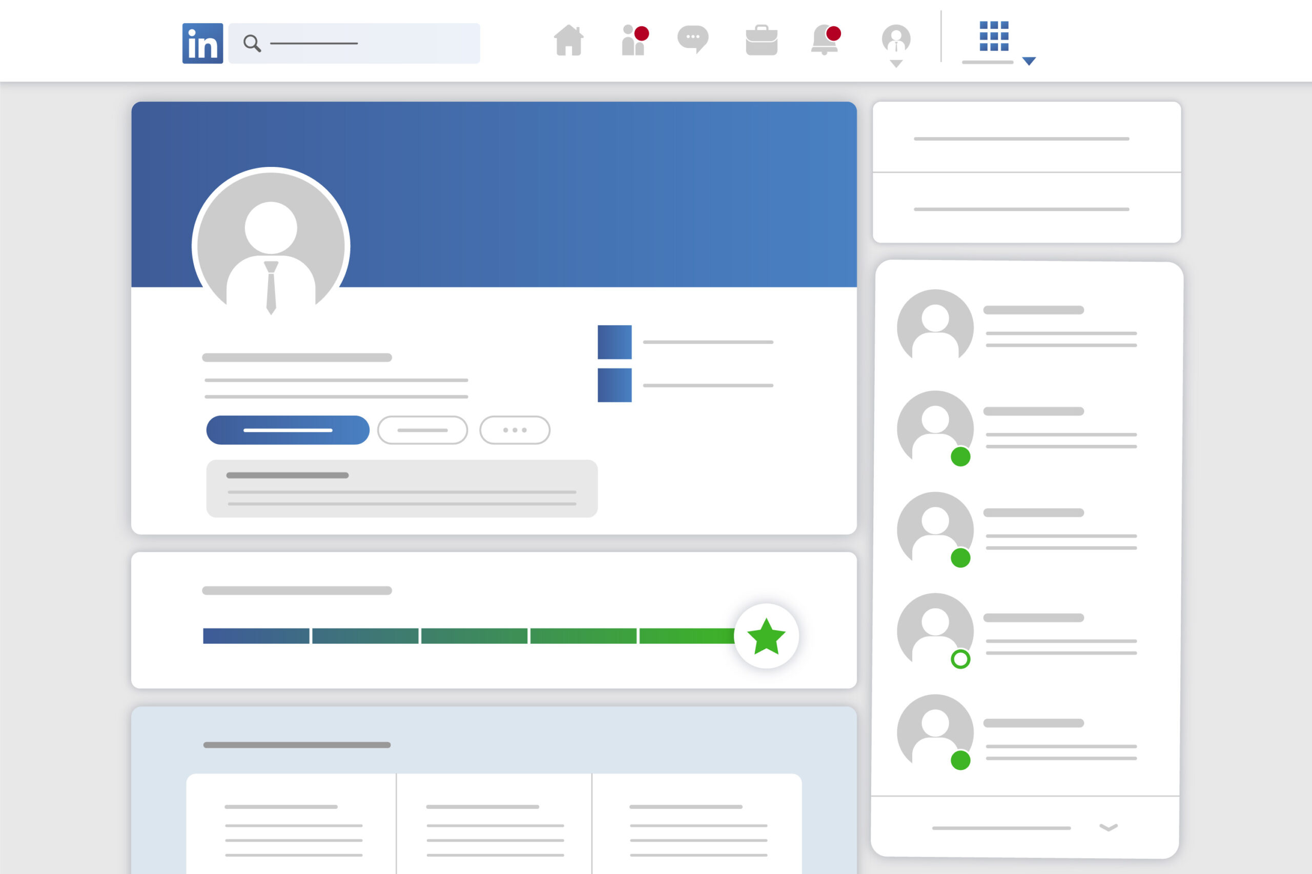 Mockup profilu na LinkedIN